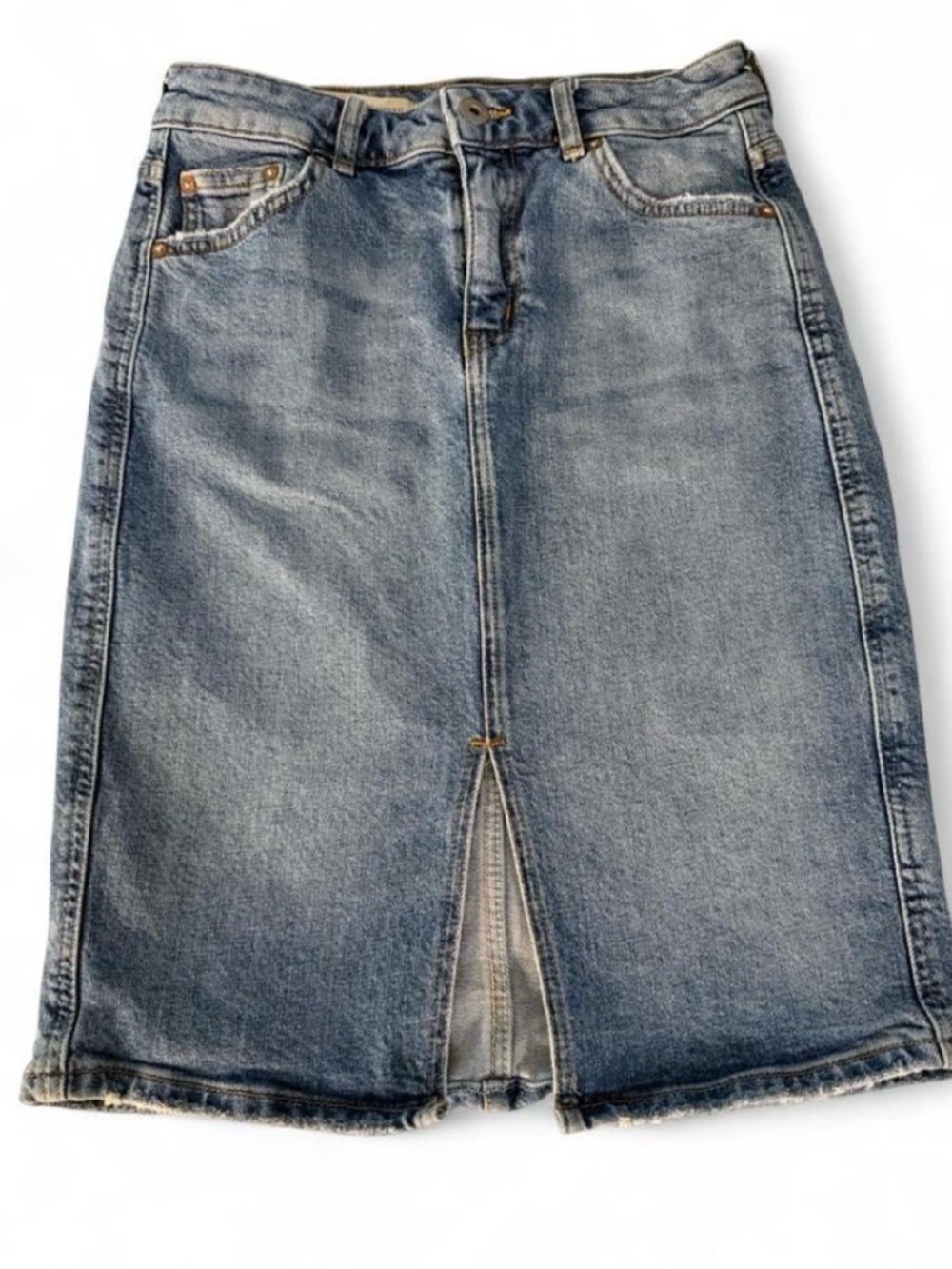 Pilcro and the Letterpress Light Blue Denim Skirt